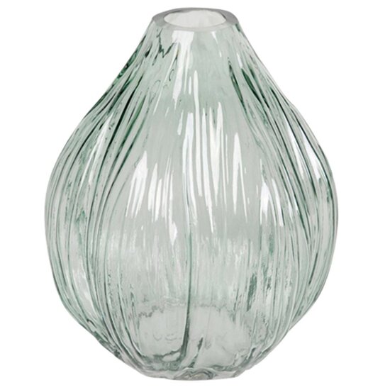 Dekoratief | Deco vaas, groen/transparant, glas, 15x15x18cm | A259059