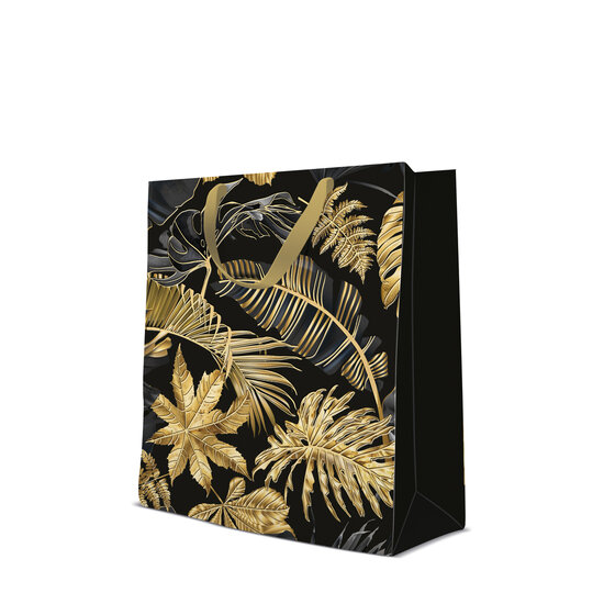 Dekoratief | Zakje 'Gold leaves' premium quality, 27x13x34cm | A702419