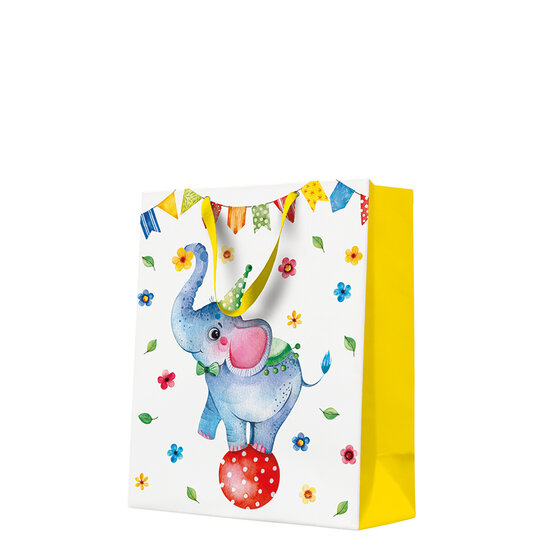 Dekoratief | Zakje 'Circus Elephant', 27x13x34cm | A702599