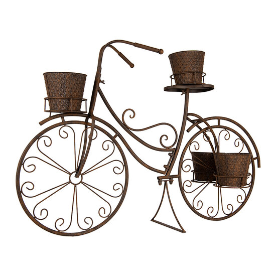 Clayre &amp; Eef | Plantenstandaard fiets Bruin 107x35x70 cm | 5Y1266