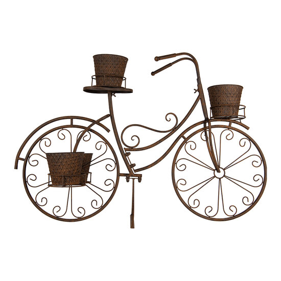 Clayre &amp; Eef | Plantenstandaard fiets Bruin 107x35x70 cm | 5Y1266