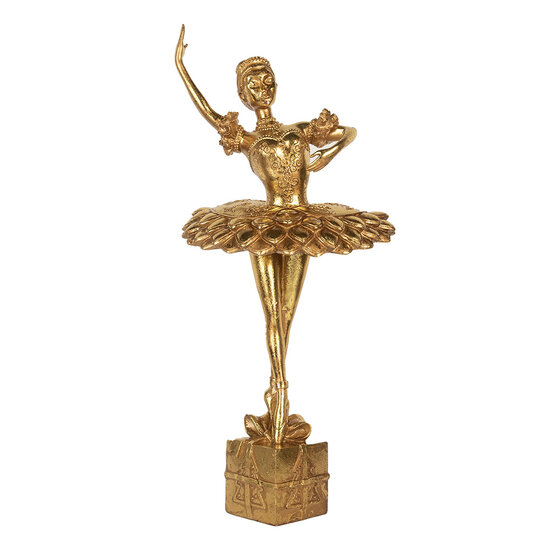Clayre &amp; Eef | Decoratie Ballerina Goudkleurig 20x17x45 cm | 6PR5418