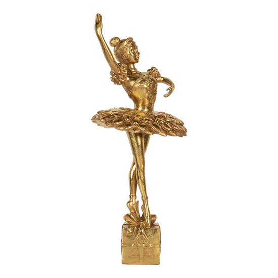Clayre &amp; Eef | Decoratie Ballerina Goudkleurig 20x17x45 cm | 6PR5418