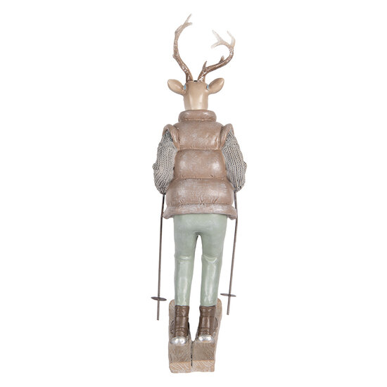 Clayre &amp; Eef | Decoratie Hert Bruin Grijs 16x11x33 cm | 6PR5530