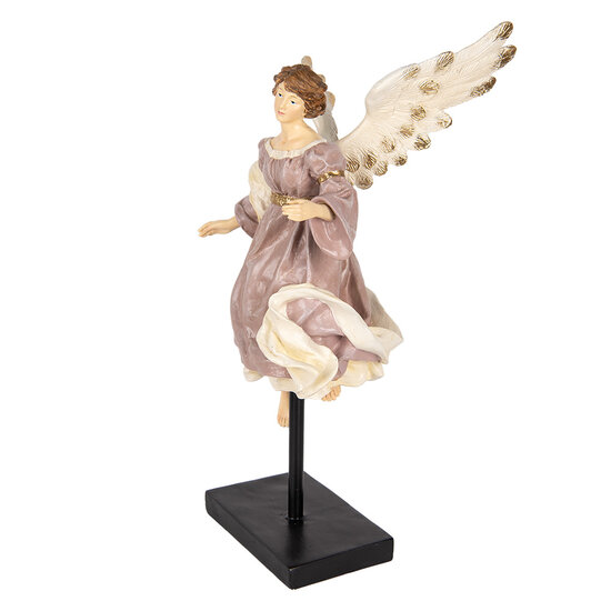 Clayre &amp; Eef | Decoratie Engel Beige Wit 23x21x42 cm | 6PR5599