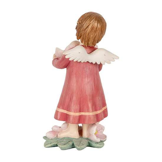 Clayre &amp; Eef | Decoratie Engel Roze Beige 7x6x12 cm | 6PR5602