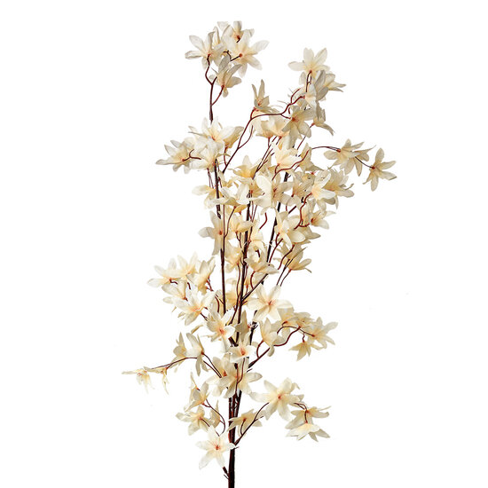 Clayre & Eef | Decoratie tak met bloemen Beige 15x7x112 cm | 5PL0136BE