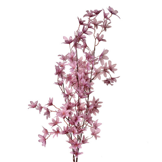 Clayre & Eef | Decoratie tak met bloemen Paars 15x7x112 cm | 5PL0136PA