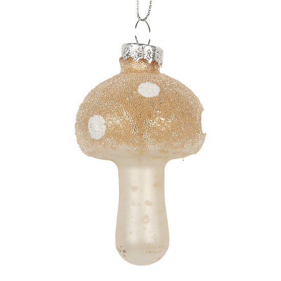 Clayre &amp; Eef | Kersthanger Beige Goudkleurig &oslash; 4x8 cm | 6GL5232