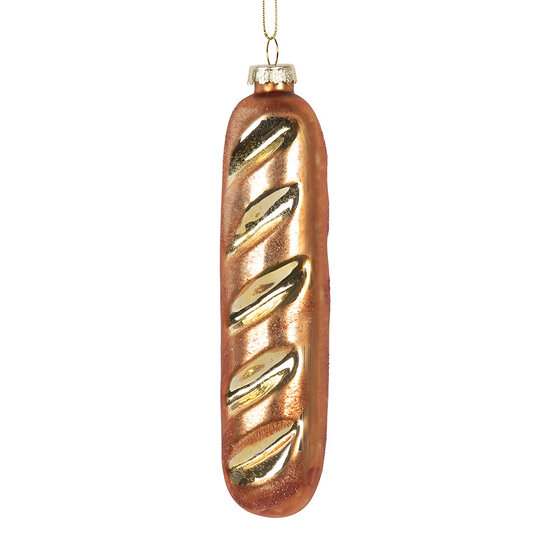 Clayre &amp; Eef | Kersthanger Bruin Goudkleurig 4x3x15 cm | 6GL5233