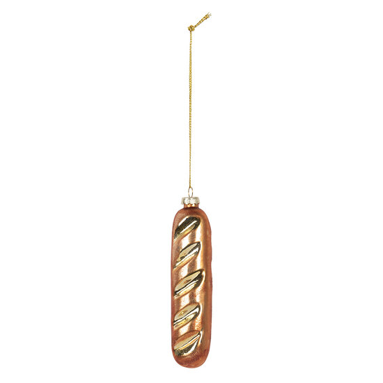 Clayre &amp; Eef | Kersthanger Bruin Goudkleurig 4x3x15 cm | 6GL5233