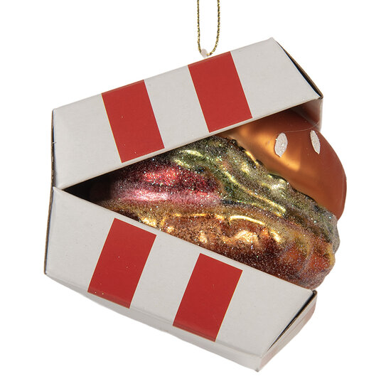 Clayre &amp; Eef | Kersthanger Rood Wit 7x7x8 cm | 6GL5247