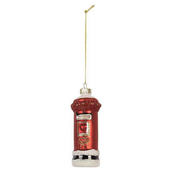 Clayre &amp; Eef | Kersthanger Rood Wit &oslash; 4x11 cm | 6GL5256