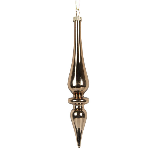 Clayre &amp; Eef | Kerstbal Goudkleurig &oslash; 3x18 cm | 6GL5272