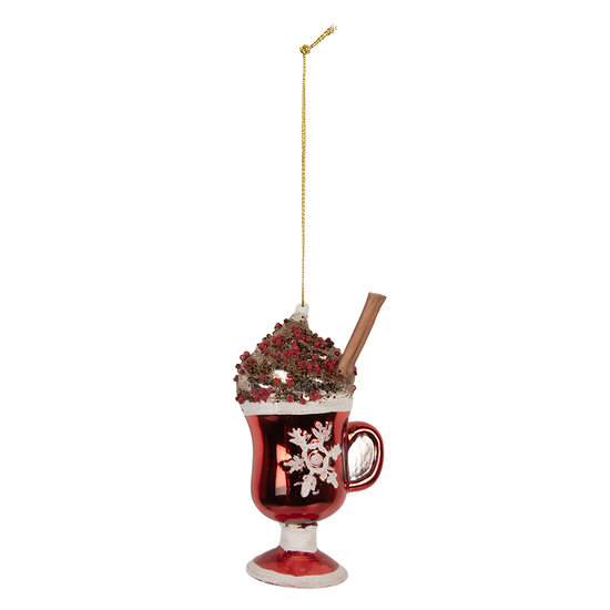 Clayre &amp; Eef | Kersthanger Rood Bruin 7x6x12 cm | 6GL5289