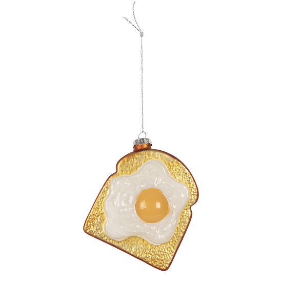 Clayre &amp; Eef | Kersthanger Wit Goudkleurig 9x4x11 cm | 6GL5290