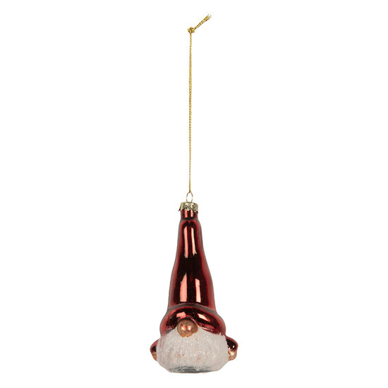Clayre &amp; Eef | Kersthanger Rood Wit 6x5x13 cm | 6GL5293