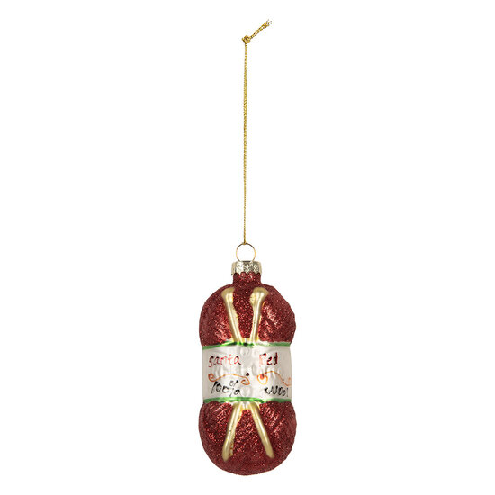 Clayre &amp; Eef | Kersthanger Rood Wit &Oslash; 5x10 cm | 6GL5306