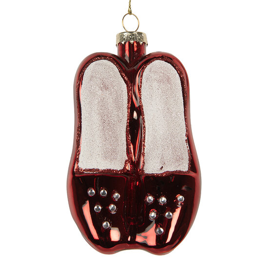 Clayre &amp; Eef | Kersthanger Rood Wit 6x6x10 cm | 6GL5313