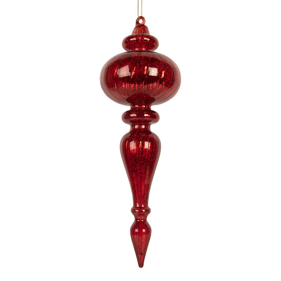 Clayre &amp; Eef | Kerstbal Rood &oslash; 9x28 cm | 6GL5315