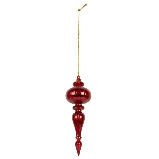 Clayre &amp; Eef | Kerstbal Rood &oslash; 9x28 cm | 6GL5315