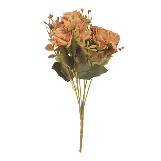 Clayre & Eef | Decoratie tak met bloemen Oranje Groen 12x10x29 cm | 6PL0401O