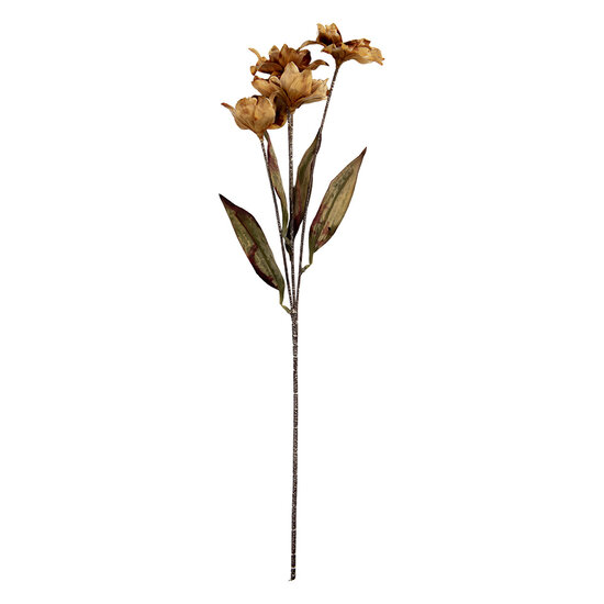 Clayre & Eef | Decoratie tak met bloemen Bruin Groen 8x5x60 cm | 6PL0403LCH