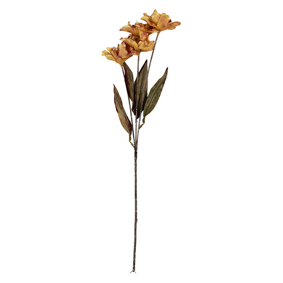 Clayre & Eef | Decoratie tak met bloemen Oranje Groen 8x5x60 cm | 6PL0403Y