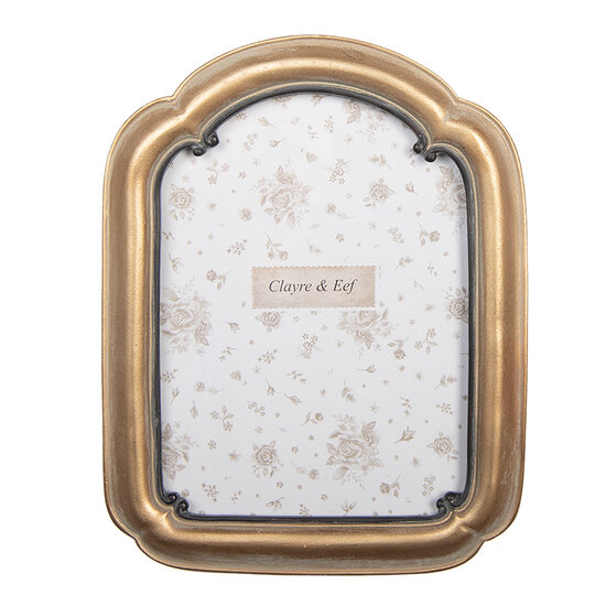 Clayre &amp; Eef | Fotolijst Goudkleurig Bruin 14x2x19 cm / 10x15 cm | 2F1279