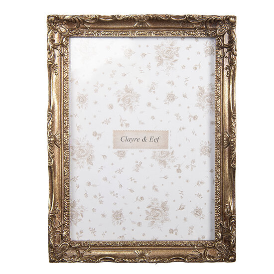 Clayre &amp; Eef | Fotolijst Goudkleurig 16x2x21 cm / 13x18 cm | 2F1287