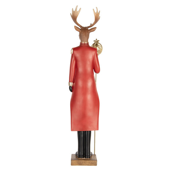 Clayre & Eef | Decoratie Rendier Bruin Rood 17x18x81 cm | 5PR0190
