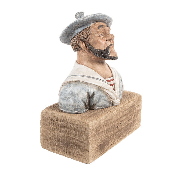Clayre &amp; Eef | Decoratie Matroos Blauw Bruin 19x11x24 cm | 6H2426