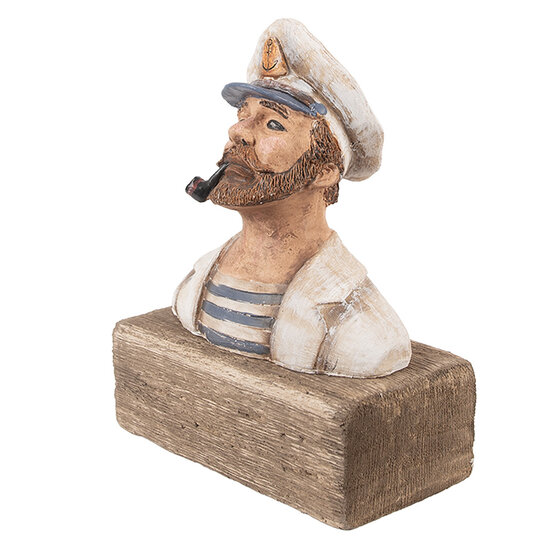 Clayre &amp; Eef | Decoratie Kapitein Beige Bruin 16x8x20 cm | 6H2427