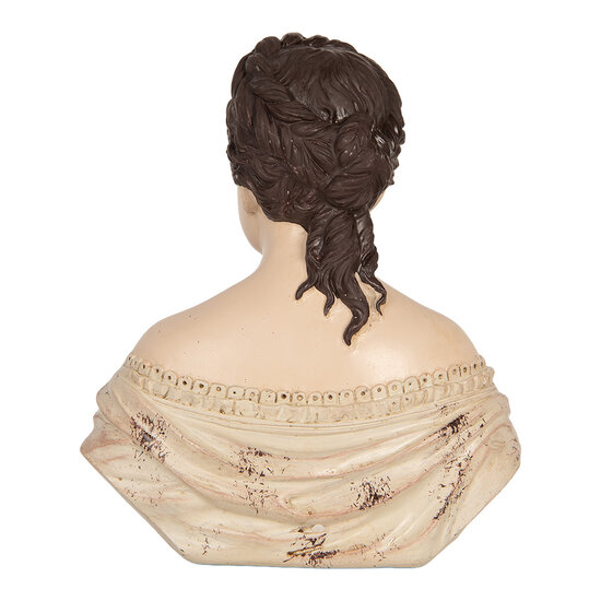 Clayre &amp; Eef | Decoratie Buste Vrouw Beige Bruin 18x11x21 cm | 6PR5562