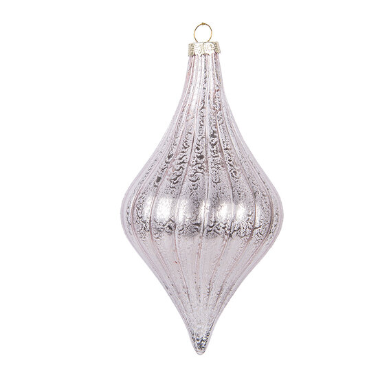Clayre &amp; Eef | Kerstbal Roze &oslash; 8x15 cm | 6GL5146