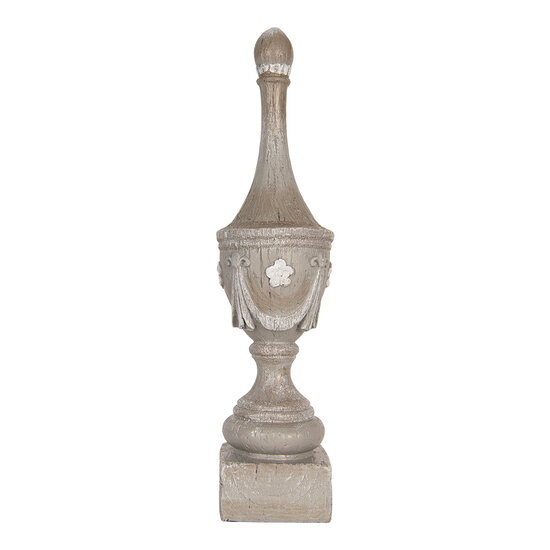 Clayre &amp; Eef | Decoratie Ornament Grijs &oslash; 11x43 cm | 6PR5584