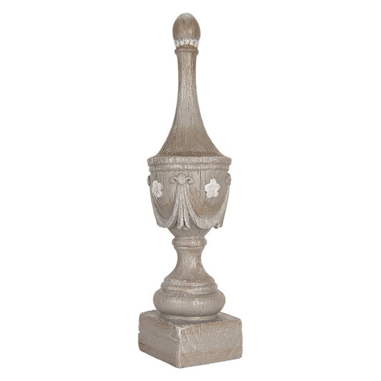 Clayre &amp; Eef | Decoratie Ornament Grijs &oslash; 11x43 cm | 6PR5584