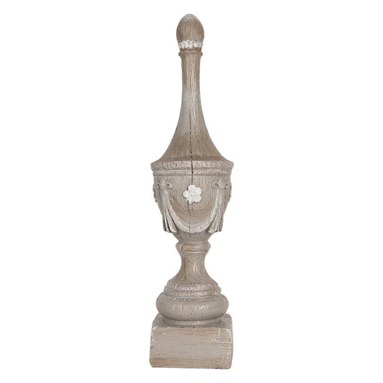 Clayre &amp; Eef | Decoratie Ornament Grijs &oslash; 11x43 cm | 6PR5584