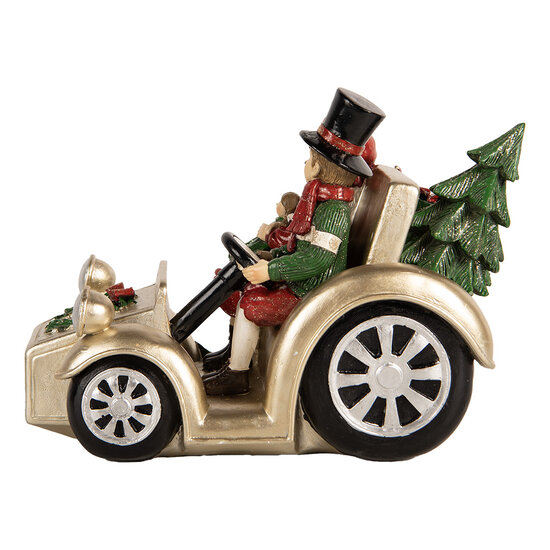 Clayre &amp; Eef | Decoratie Kinderen in auto Goudkleurig Rood 22x14x16 cm | 6PR5675