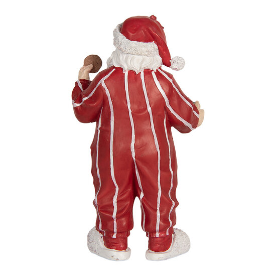 Clayre &amp; Eef | Kerstdecoratie Kerstman Rood Wit 18x11x31 cm | 6PR5760