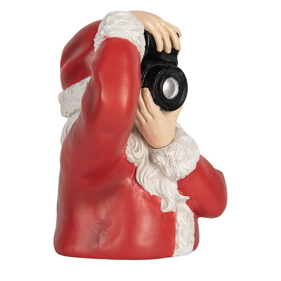 Clayre & Eef | Kerstdecoratie Kerstman Rood Wit 21x17x22 cm | 6PR5762