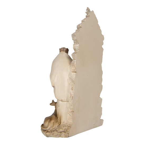 Clayre & Eef | Kerstdecoratie Kerstgroep Beige Wit 24x8x27 cm | 6PR5924
