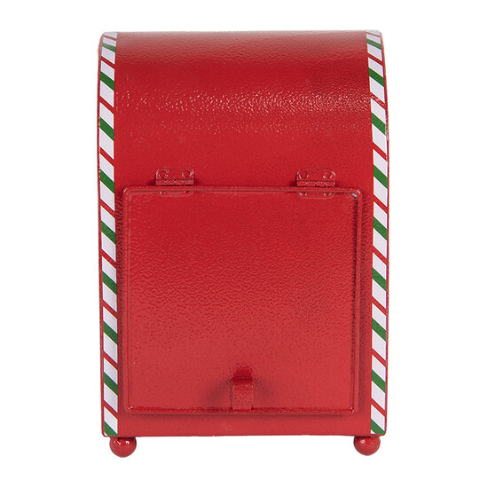 Clayre &amp; Eef | Brievenbus Rood Wit 14x13x19 cm | 6Y5800