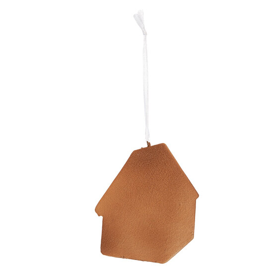 Clayre &amp; Eef | Decoratie hanger huisje Wit Bruin 9x1x10 cm | 6PR5334
