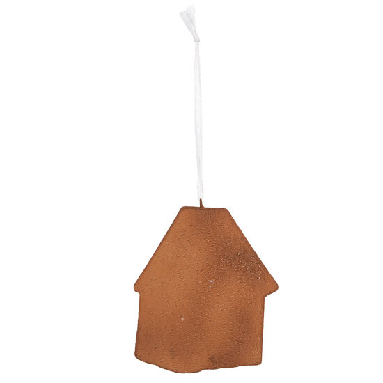 Clayre &amp; Eef | Decoratie hanger huisje Roze Groen 9x1x10 cm | 6PR5335