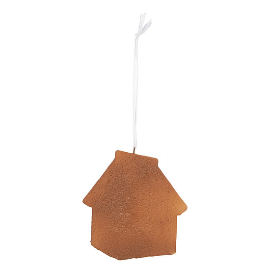 Clayre &amp; Eef | Decoratie hanger huisje Blauw Wit 9x1x10 cm | 6PR5338