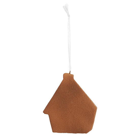 Clayre &amp; Eef | Decoratie hanger huisje Roze Groen 9x1x10 cm | 6PR5342