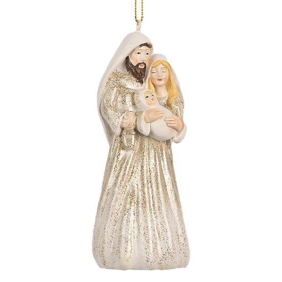 Clayre &amp; Eef | Decoratie hanger Kerstgroep Beige 5x4x11 cm | 6PR5649