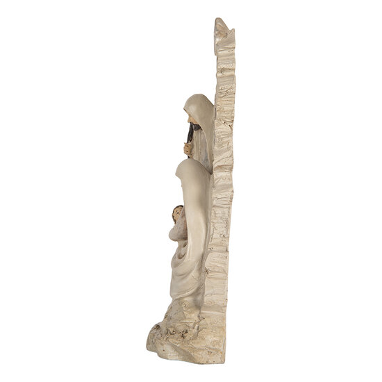 Clayre &amp; Eef | Kerstdecoratie Kerstgroep Beige Wit 15x7x24 cm | 6PR5923