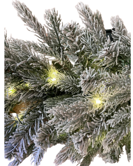 Decoratie kunsttak kerst toef nobilis sneeuw groen wit led 60cm | 408347 | Home Sweet Home